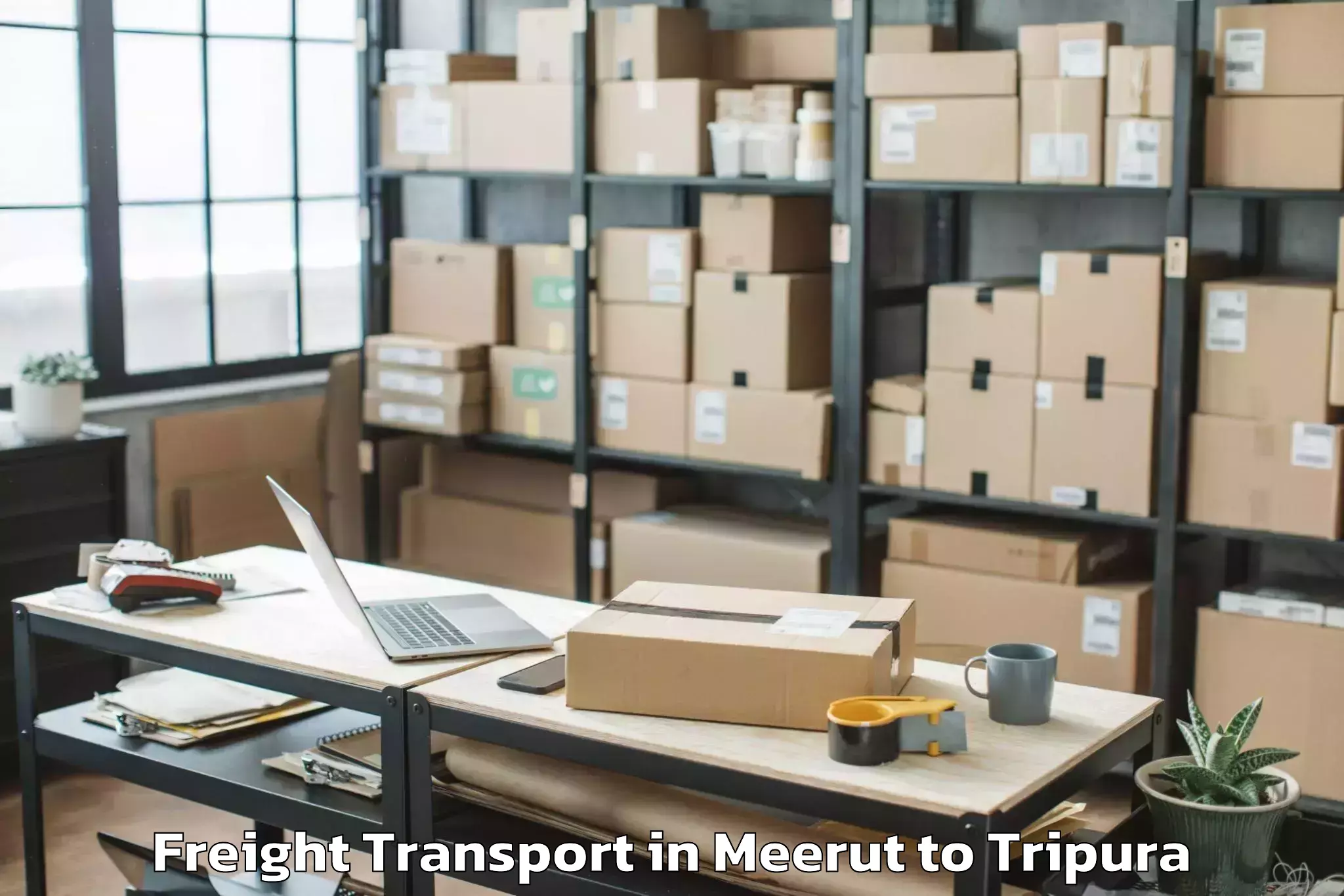 Meerut to Hezamara Freight Transport Booking